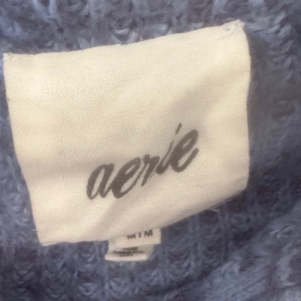 Aerie Blue Sweater with Green Accents - Picture 2 of 3